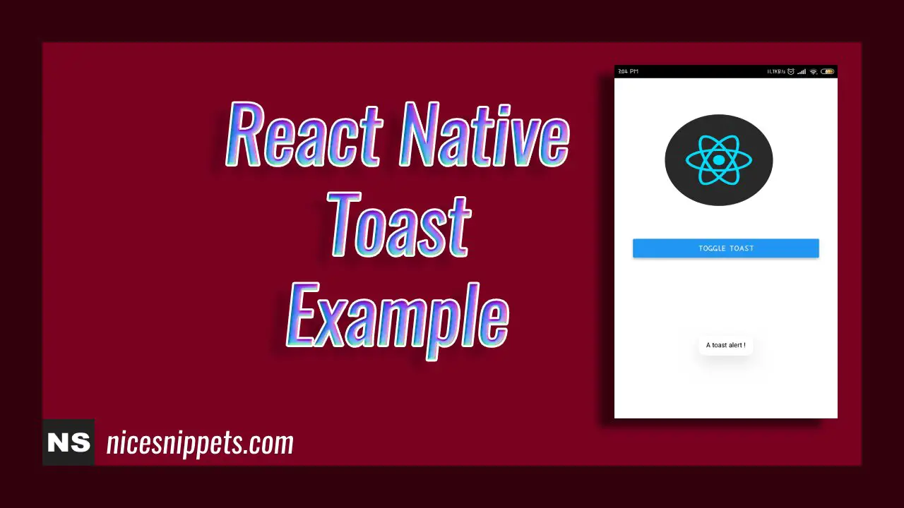 React Native Toast Notification Example